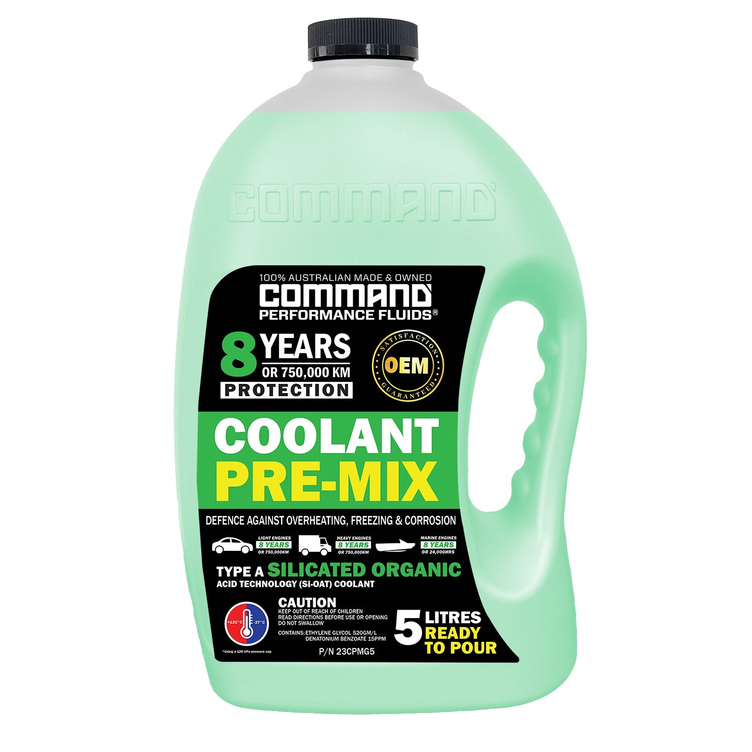 COMMAND 5L GREEN COOLANT LONGLIFE PRE MIX Command Auto COMMAND 5L GREEN COOLANT LONGLIFE PRE MIX Command Auto