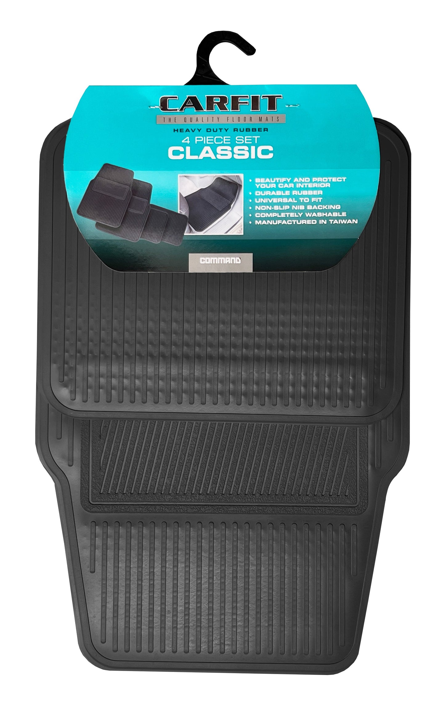CLASSIC BLACK RUBBER 4 PIECE SET