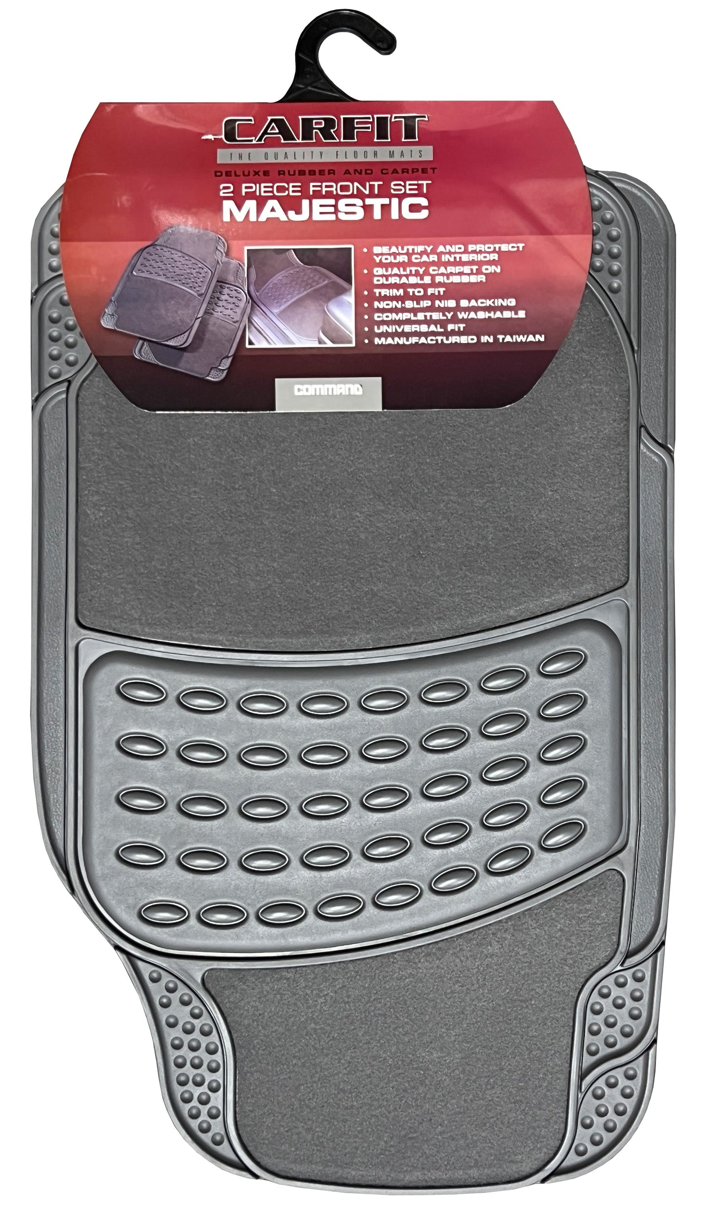 MAJESTIC GREY 2 PIECE FRONT CARPET/RUBBER