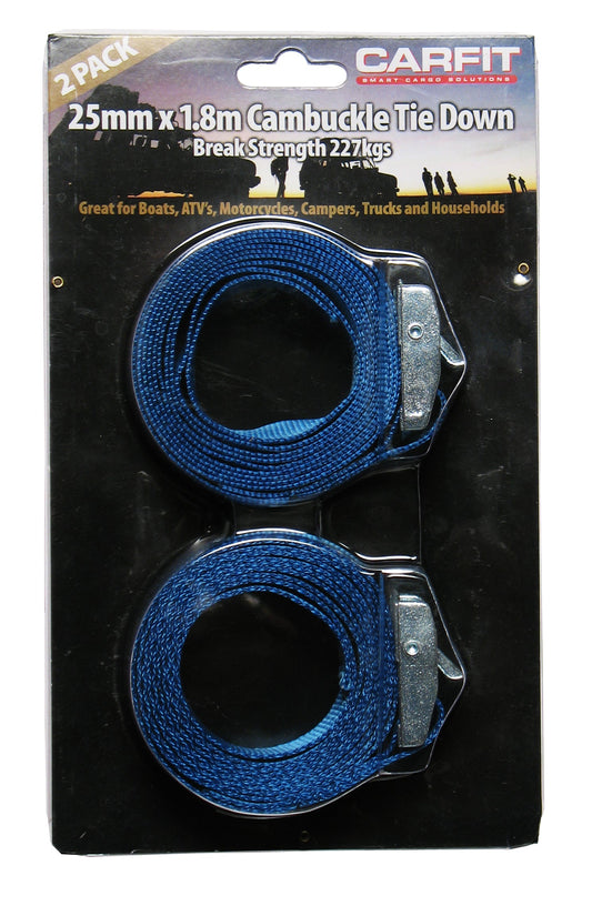 25MM X 1.8M CINCH STRAP SET OF 2