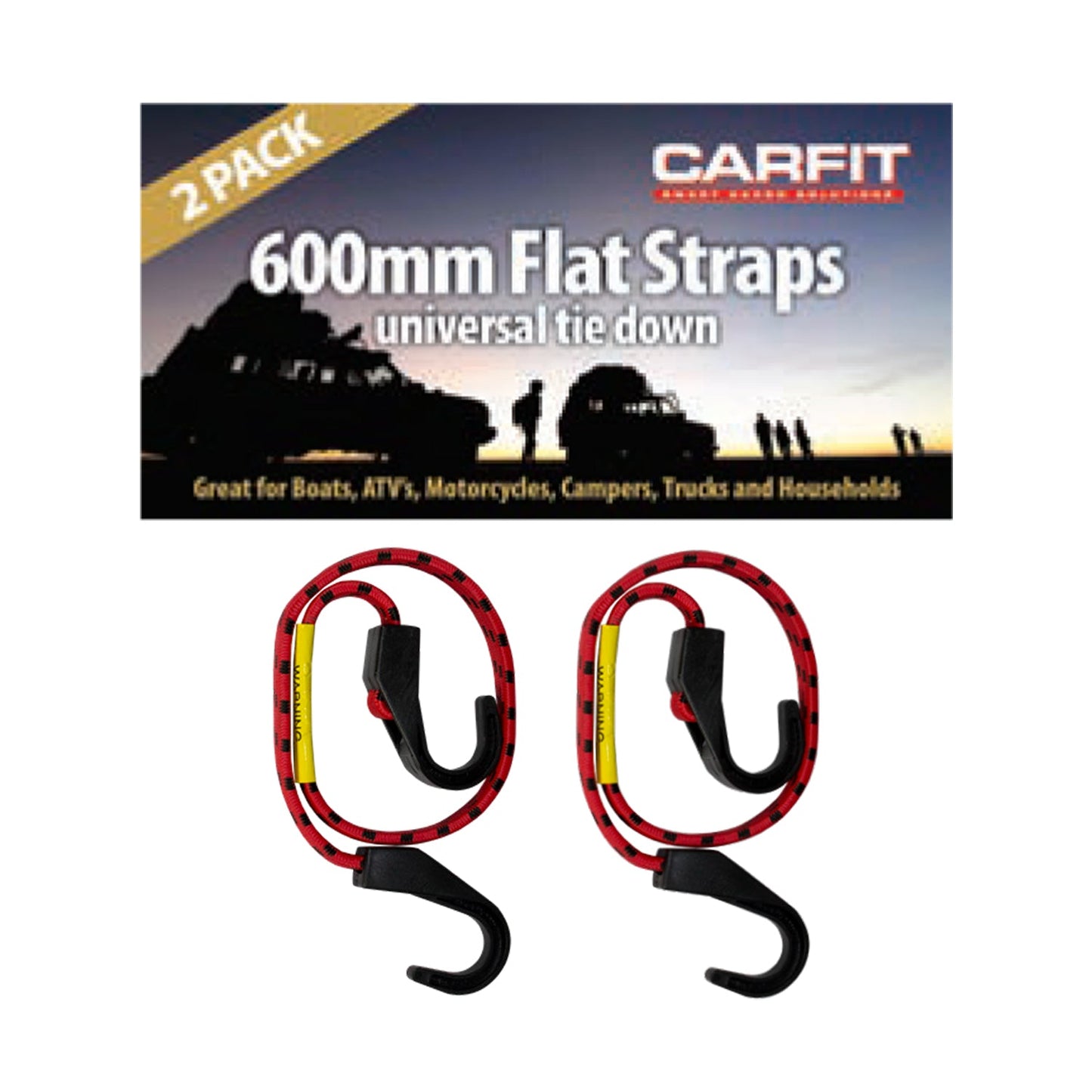 FLAT STRAPS - 600mm - 2 PK