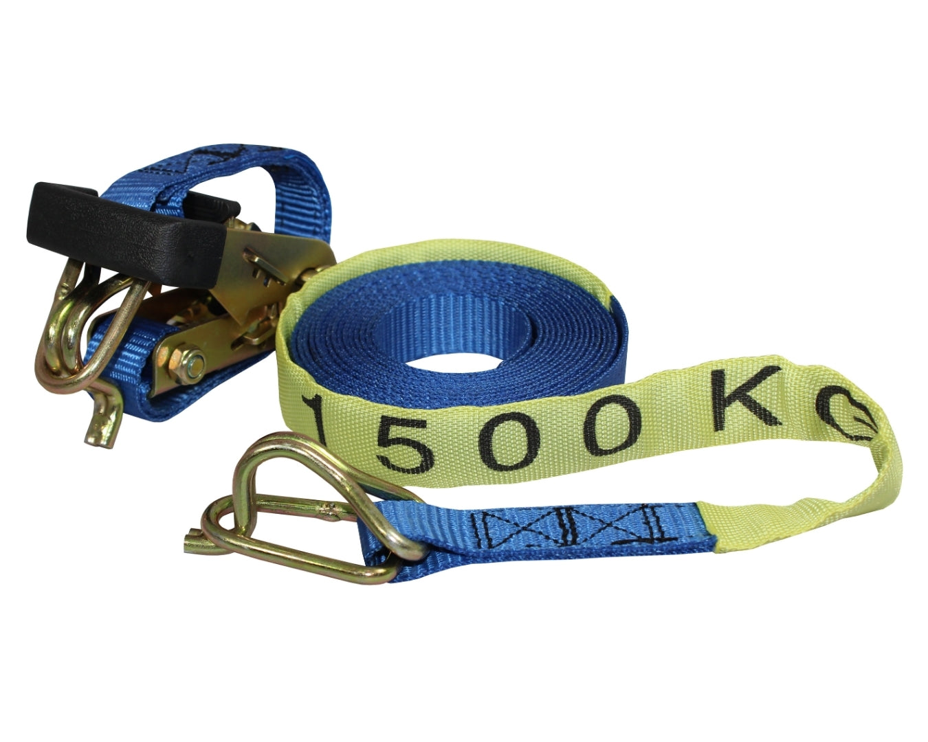 HEAVY DUTY RATCHET WITH HOOK AND KEEPER - 25MM X 5M - SINGLE