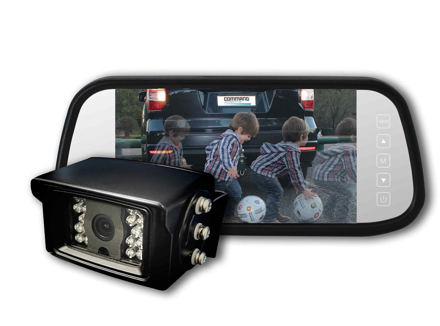 HIGH DEFINITION 7" OE REPLACEMENT MIRROR MONITOR - WITH 120º HEAVY DUTY BOX CAMERA