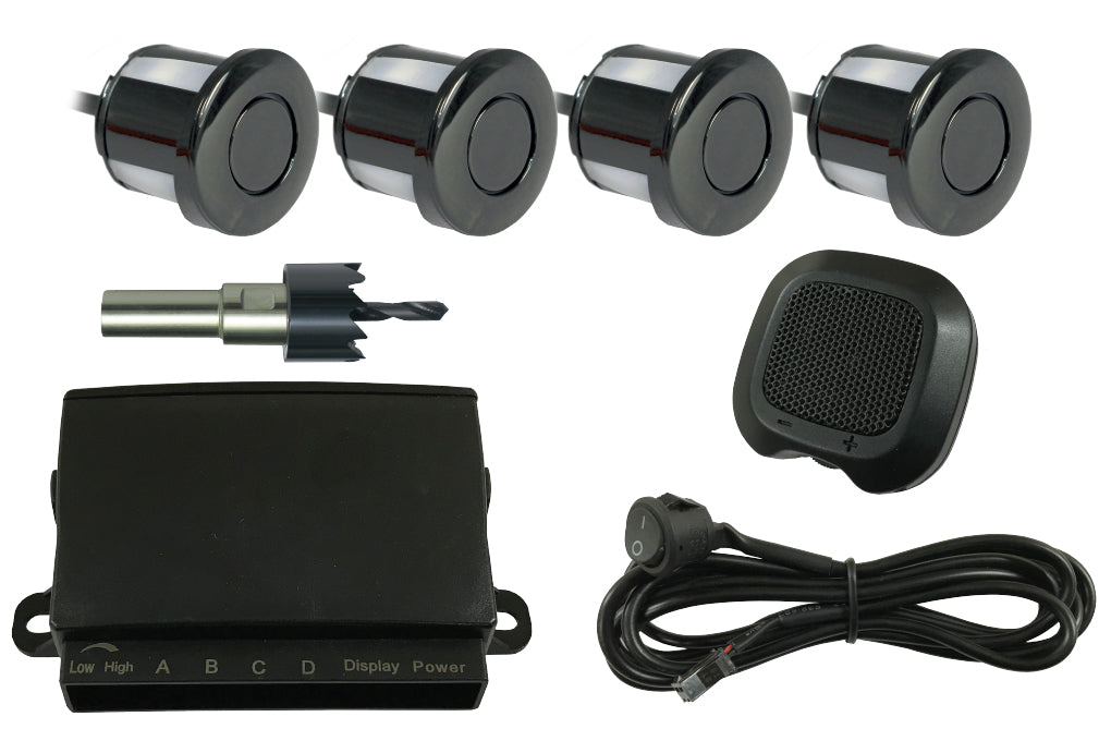 REVERSING SENSOR KIT - BLACK SENSORS & BUZZER