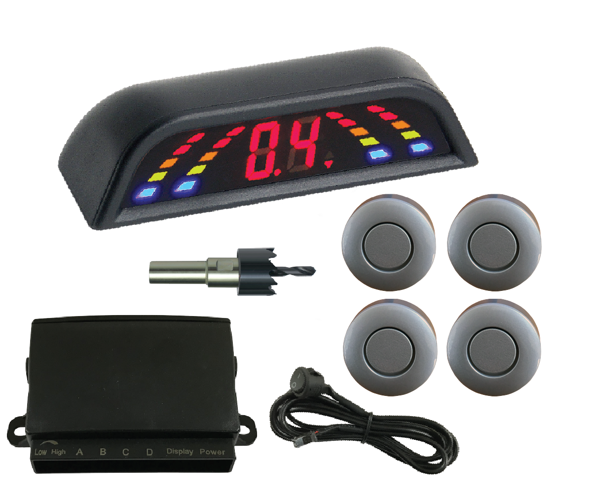 REVERSING SENSOR KIT - SILVER SENSORS & DISPLAY