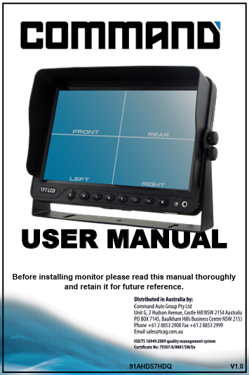 User Manual for 91AHDS7HDQ