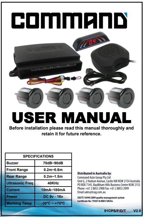 User Manual for 91CPS – Command Auto