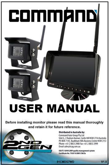 User Manual for 91CMDS7WD – Command Auto
