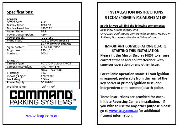 User Manual for 91CMDS43MBP