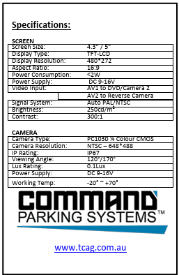 User Manual for 91CMDS43EMBP – Command Auto