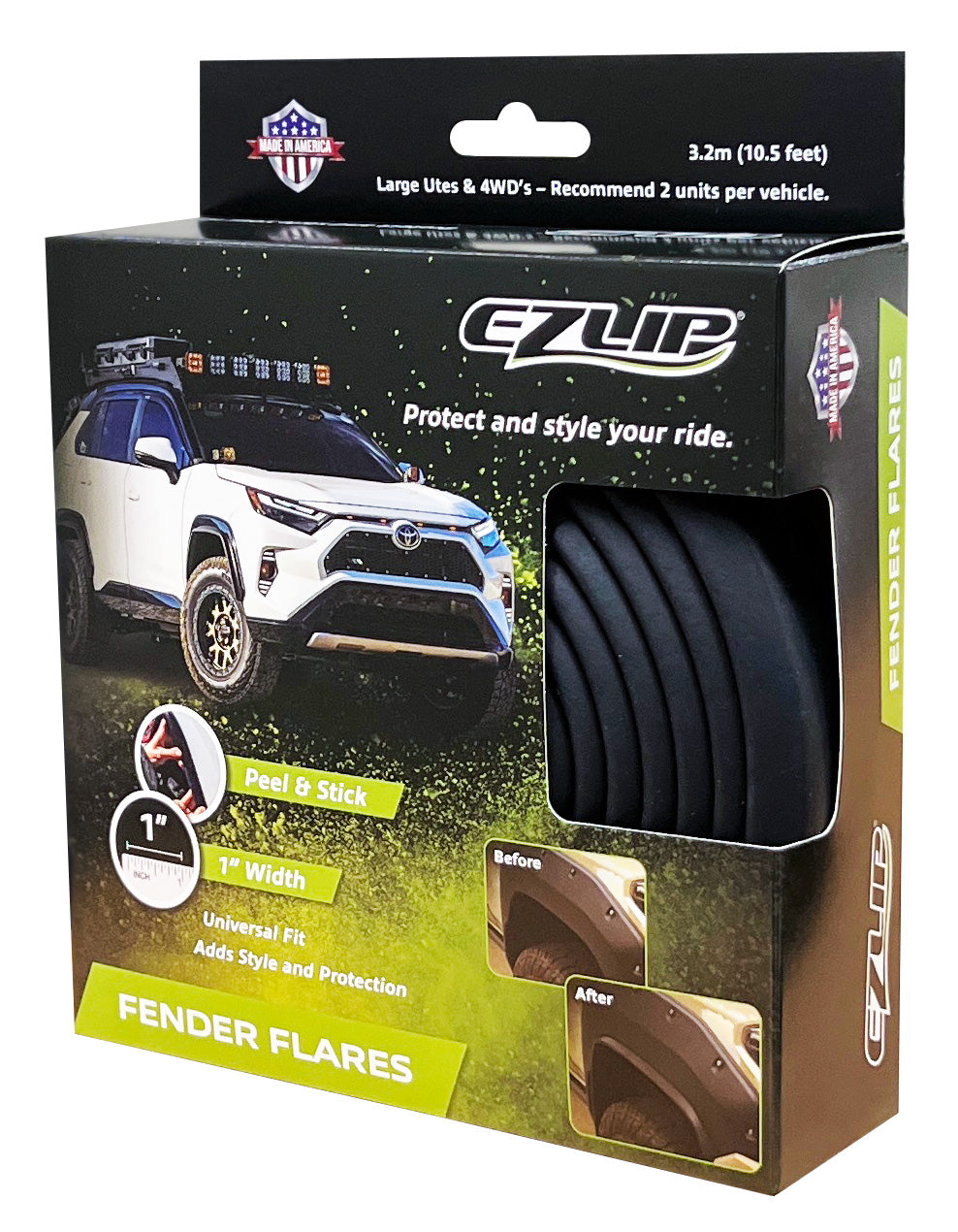 EZ LIP FENDER FLARES REGULAR 1"