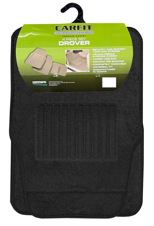 Carfit Drover black carpet floor mats