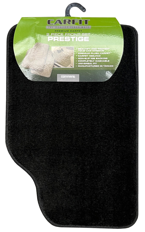 Prestige black two-piece front carpet floor mats