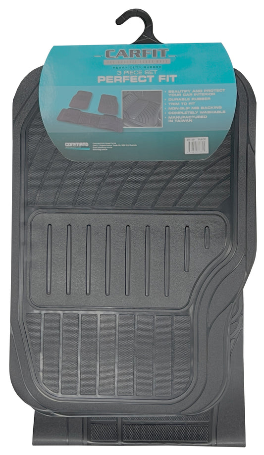 PERFECT FIT BLACK 3 PIECE RUBBER