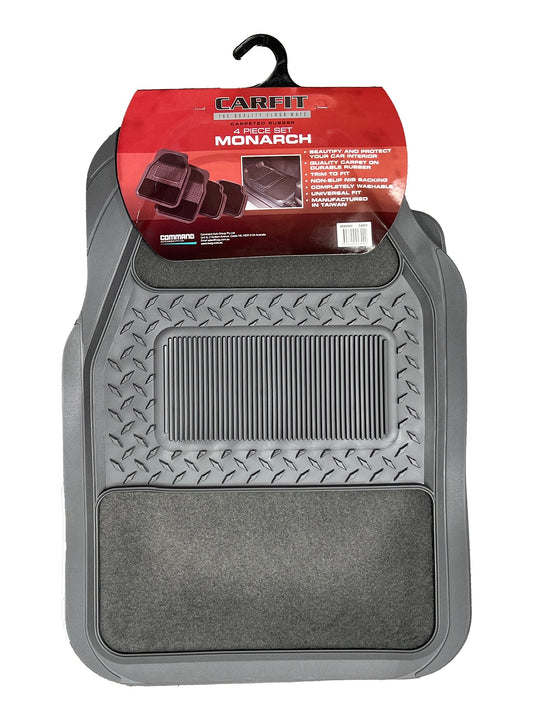 MONARCH GREY 4PIECE RUBBER/CARPET