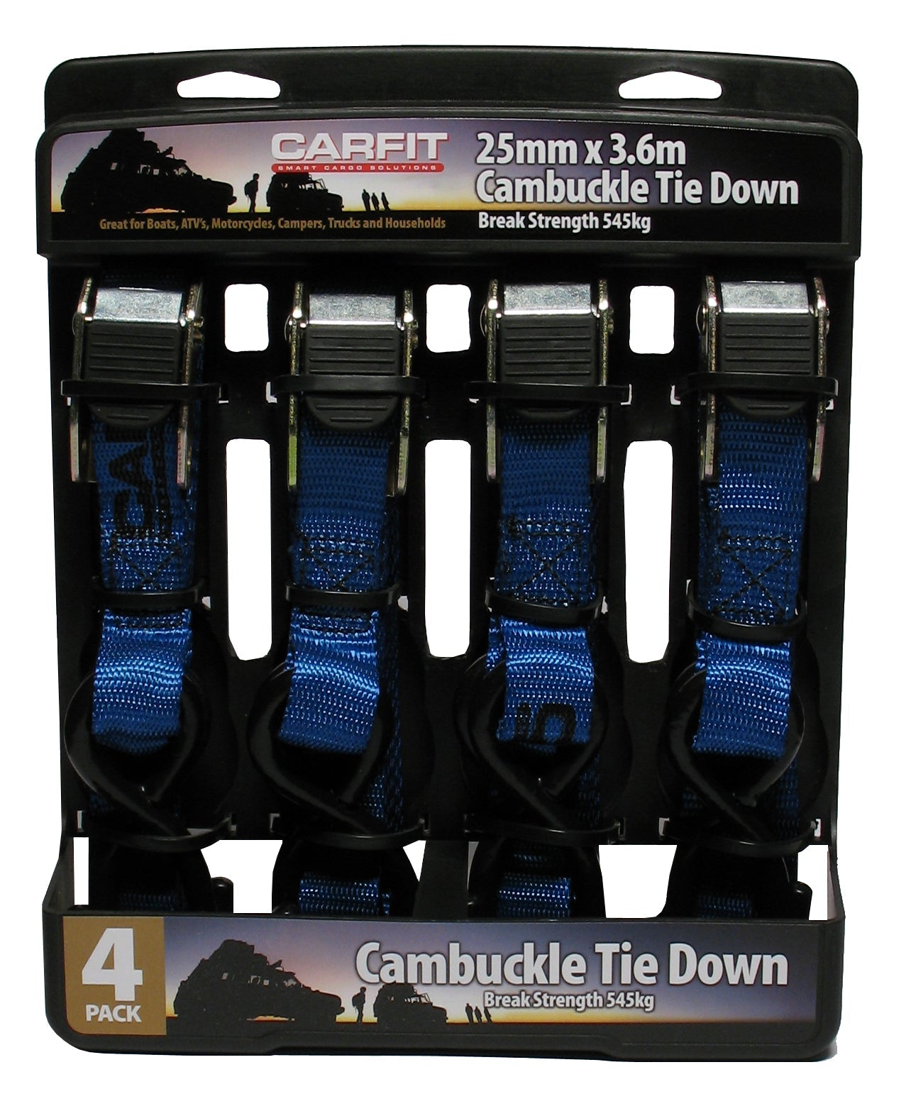 CAMBUCKLE STRAP - 25MM X 3.6M  - SET OF 4