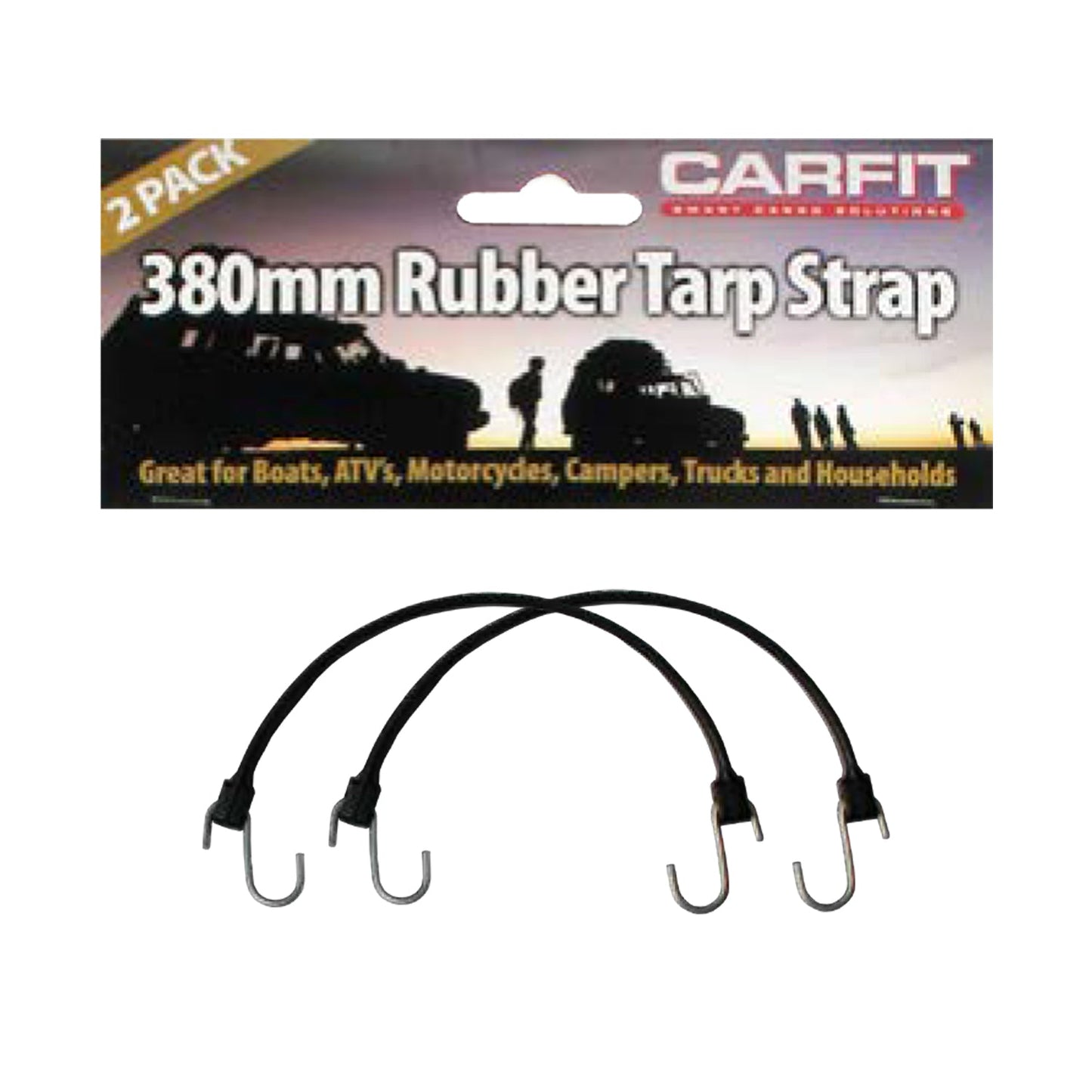 RUBBER TARP STRAP - 300MM - SET OF 2