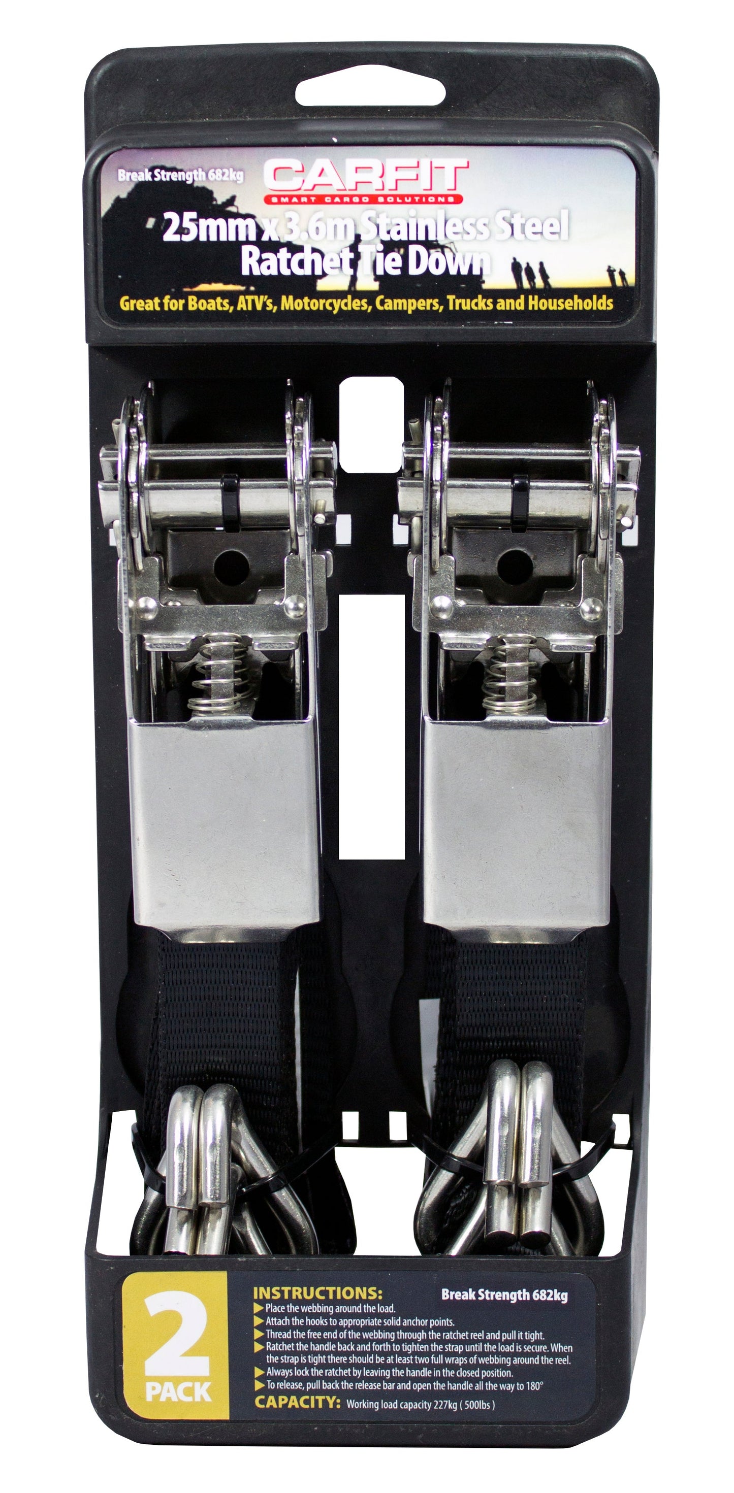 STAINLESS STEEL RTD - 25MM X 3.6M - SET OF 2