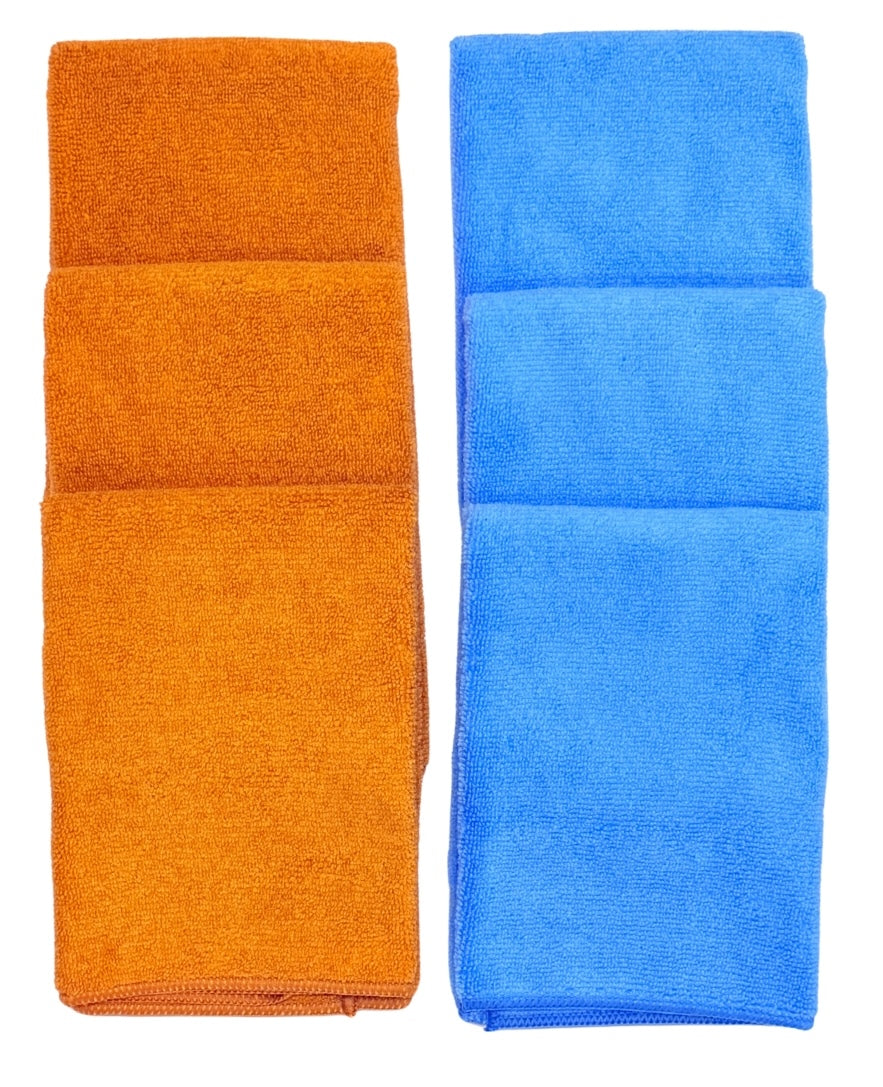 HYPER SHINE MICROFIBRE TOWELS - 6 PACK
