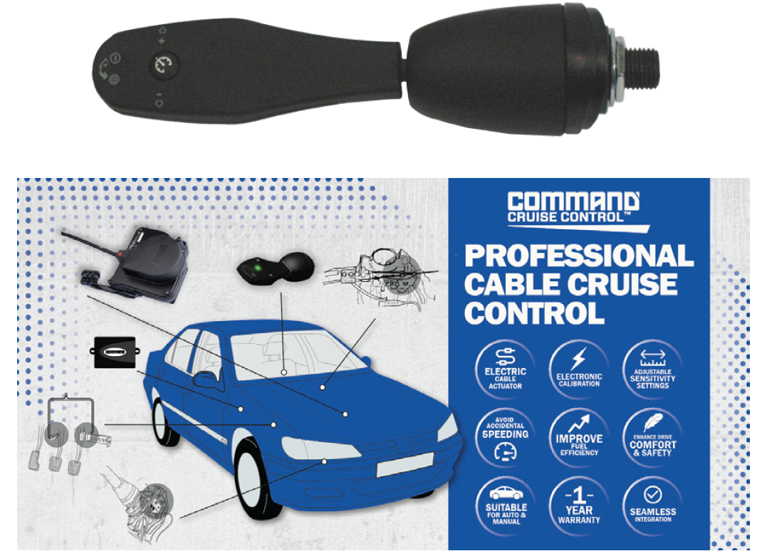 CABLE CRUISE CONTROL KIT INCL. STALK SWITCH