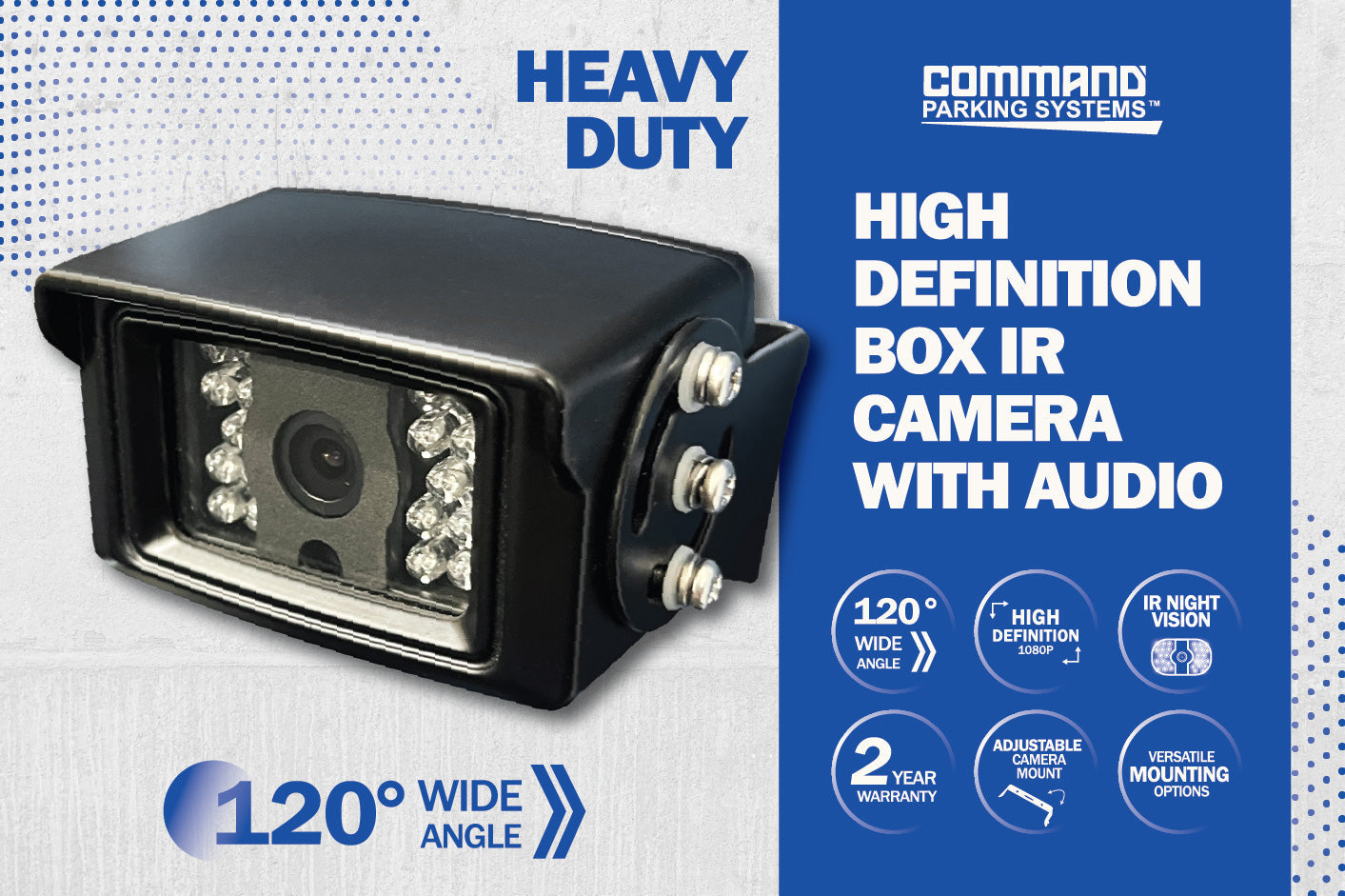 HIGH DEFINITION 120º HEAVY DUTY BOX CAMERA – Command Auto