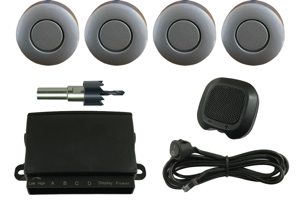 REVERSING SENSOR KIT - SILVER SENSORS & BUZZER – Command Auto