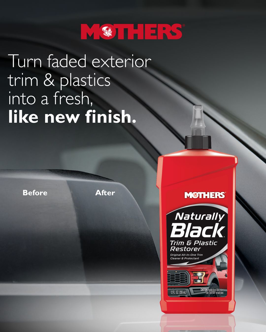 NATURALLY BLACK® TRIM & PLASTIC RESTORER 355mL